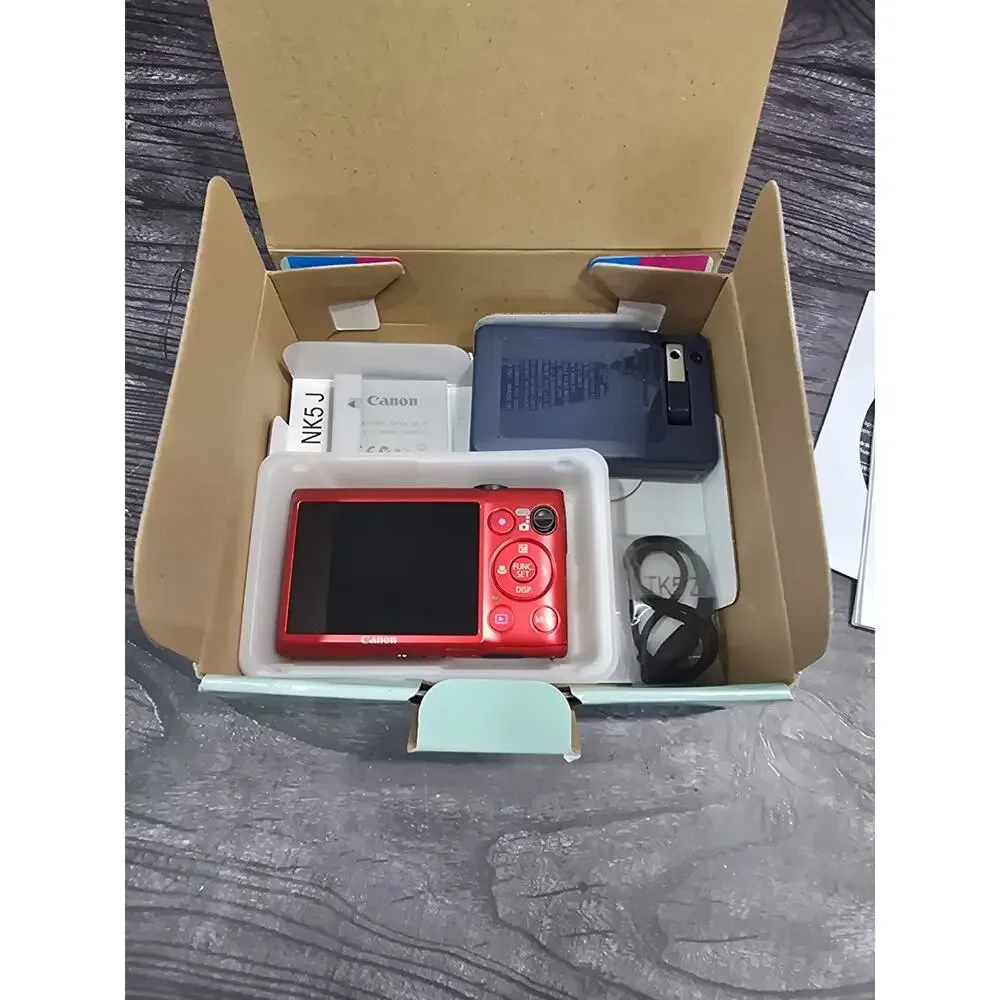 Canon PowerShot ELPH 300 HS 12.1MP Digital Camera Red Bundle CIB - Original Box